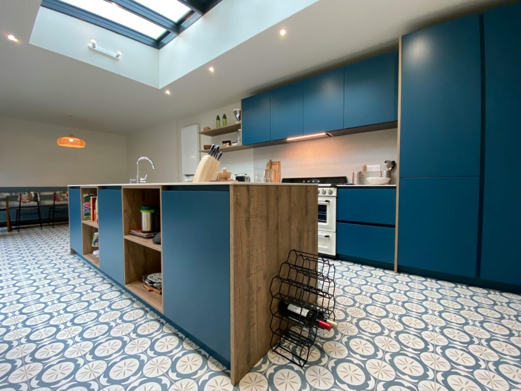muebles de cocina azules